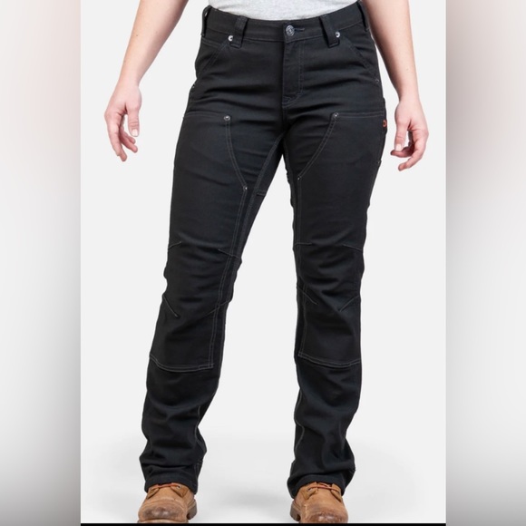 Dovetail Jeans Dovetail Workwear Britt Utility Black Thermal Denim